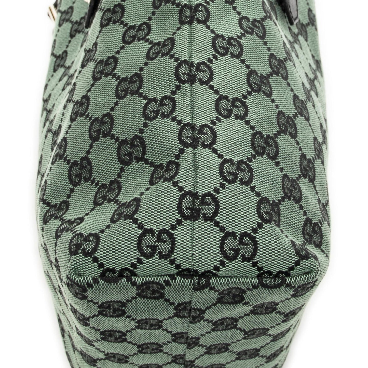 Gucci Small Tall Tote Green Black GG Canvas