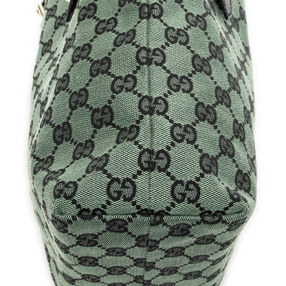 Gucci Small Tall Tote Green Black GG Canvas
