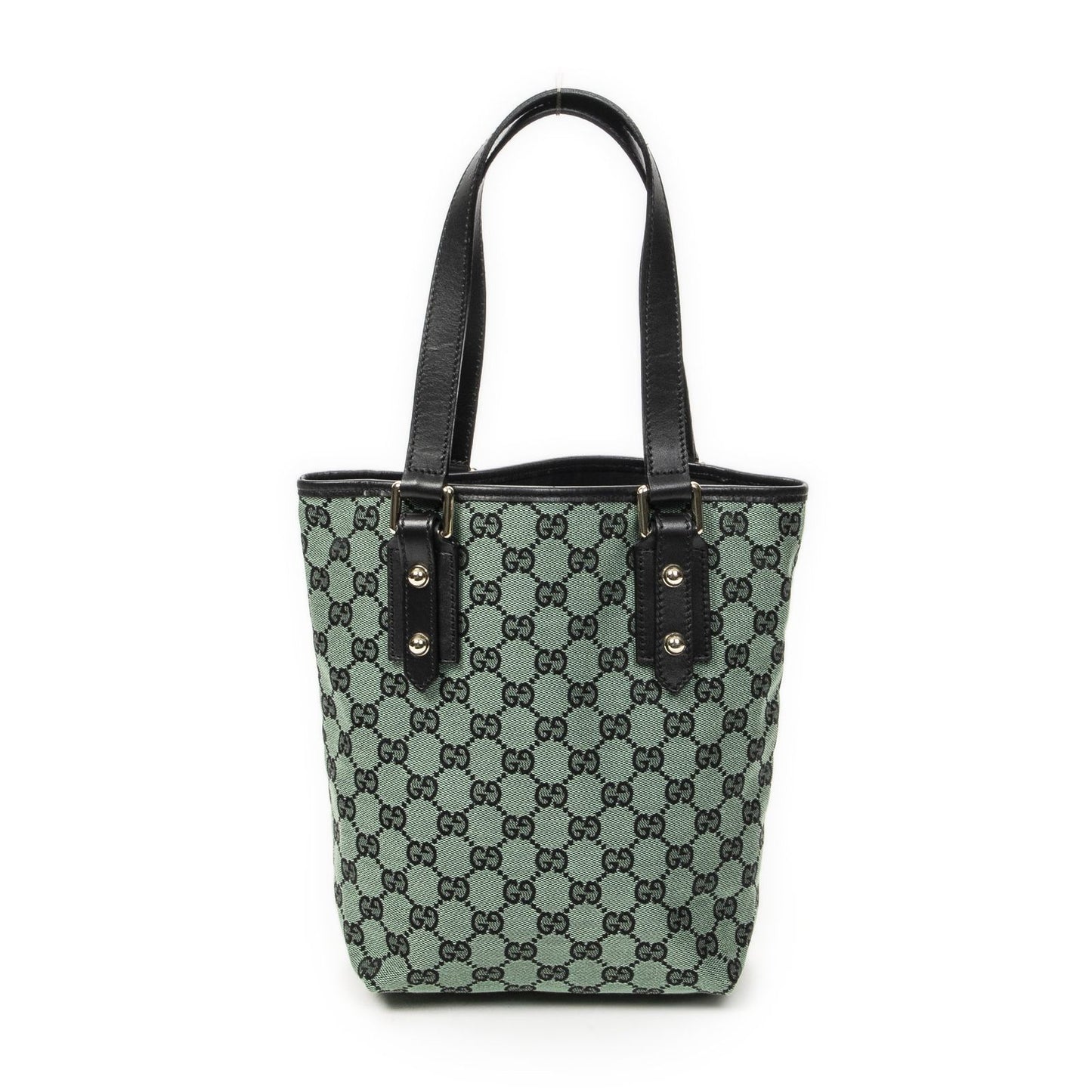 Gucci Small Tall Tote Green Black GG Canvas