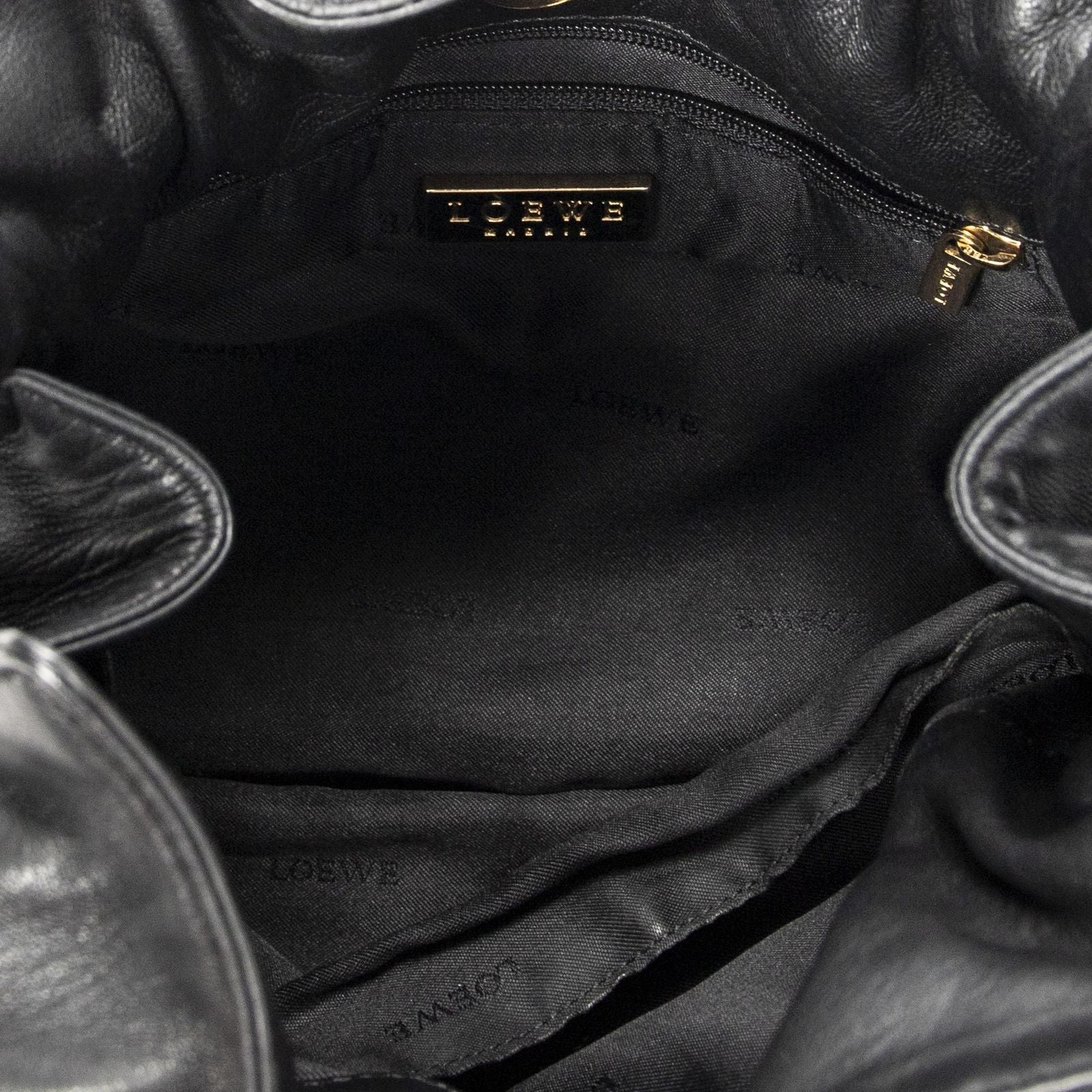 Loewe Small Tassel Flamenco Black Calfskin Leather