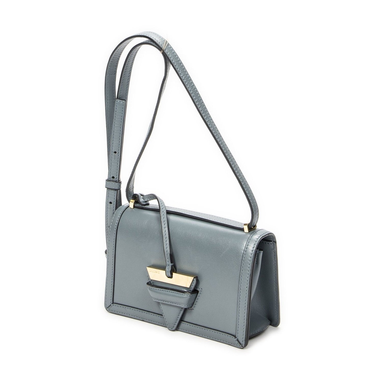 Loewe Small Barcelona Light Blue Calfskin Leather Messenger Bag