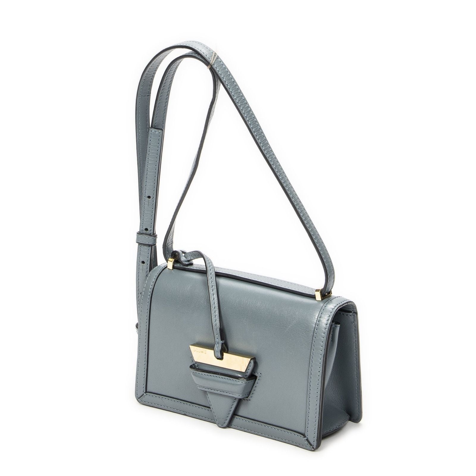 Loewe Small Barcelona Light Blue Calfskin Leather Messenger Bag