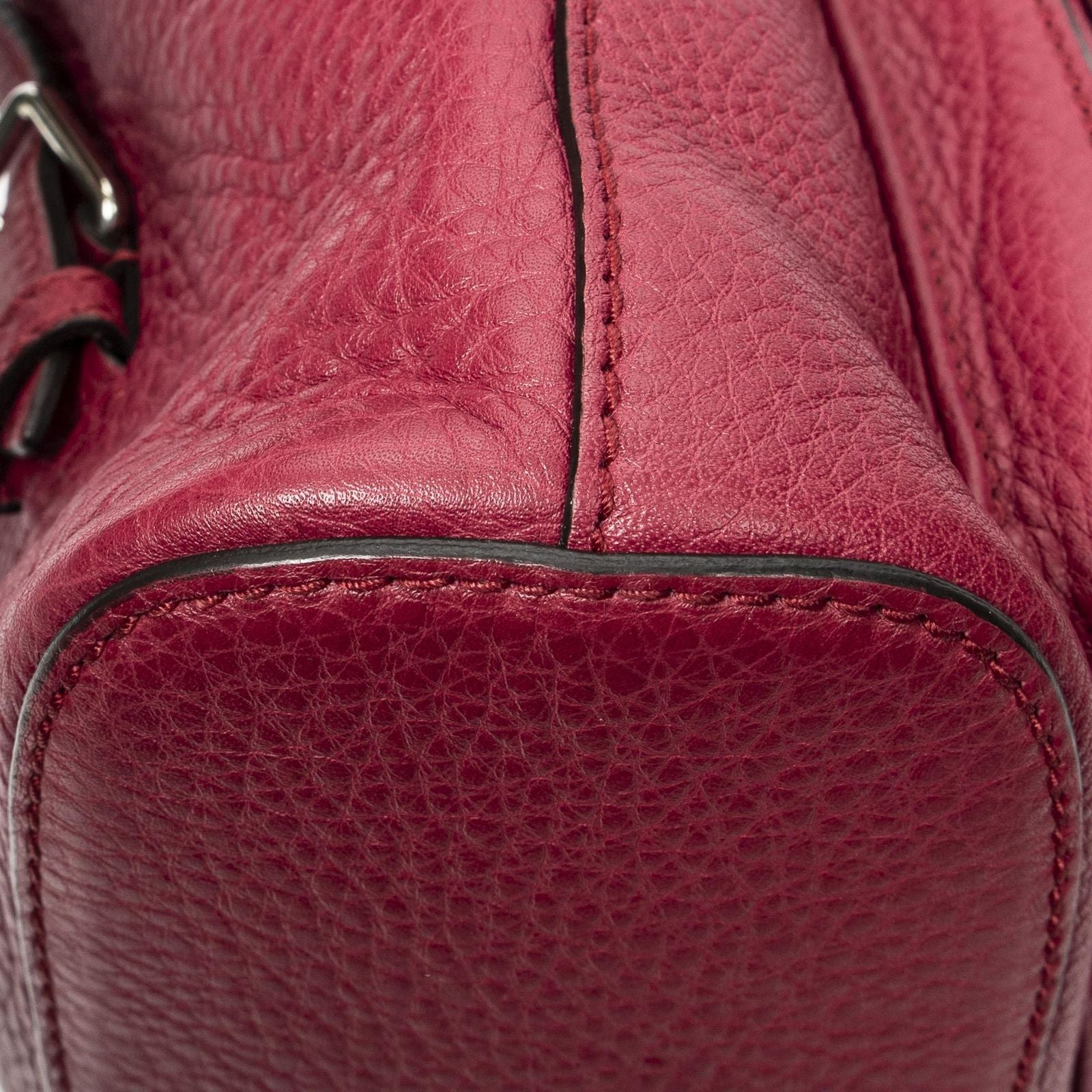 Gucci Bamboo Backpack Tassel Fuschia Calfskin Leather