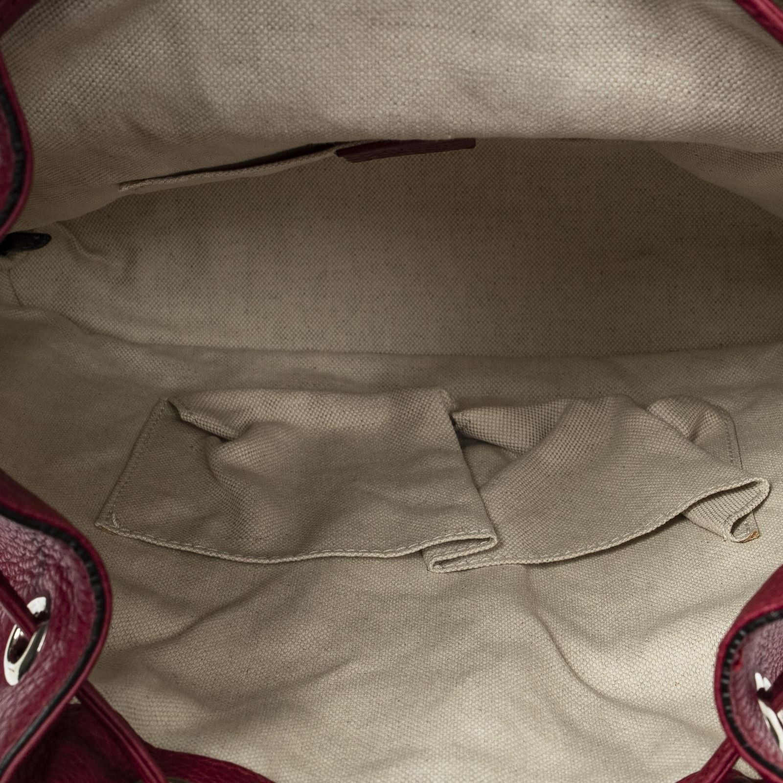 Gucci Bamboo Backpack Tassel Fuschia Calfskin Leather