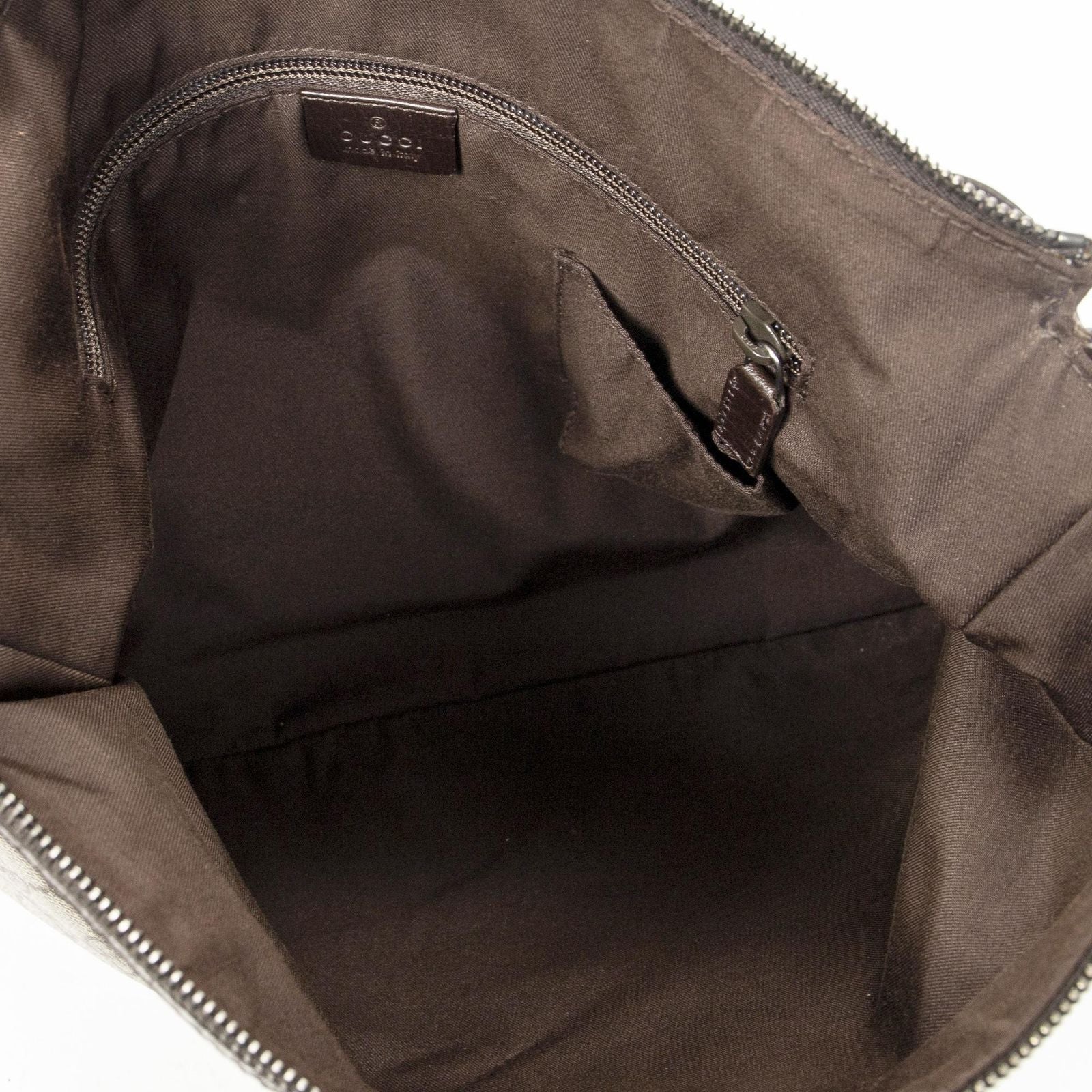 Gucci Zip Messenger Beige Brown Supreme Canvas