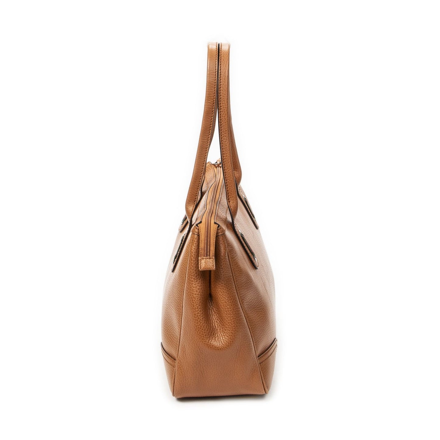 Gucci Principe Tote Tan Gray Calfskin Leather