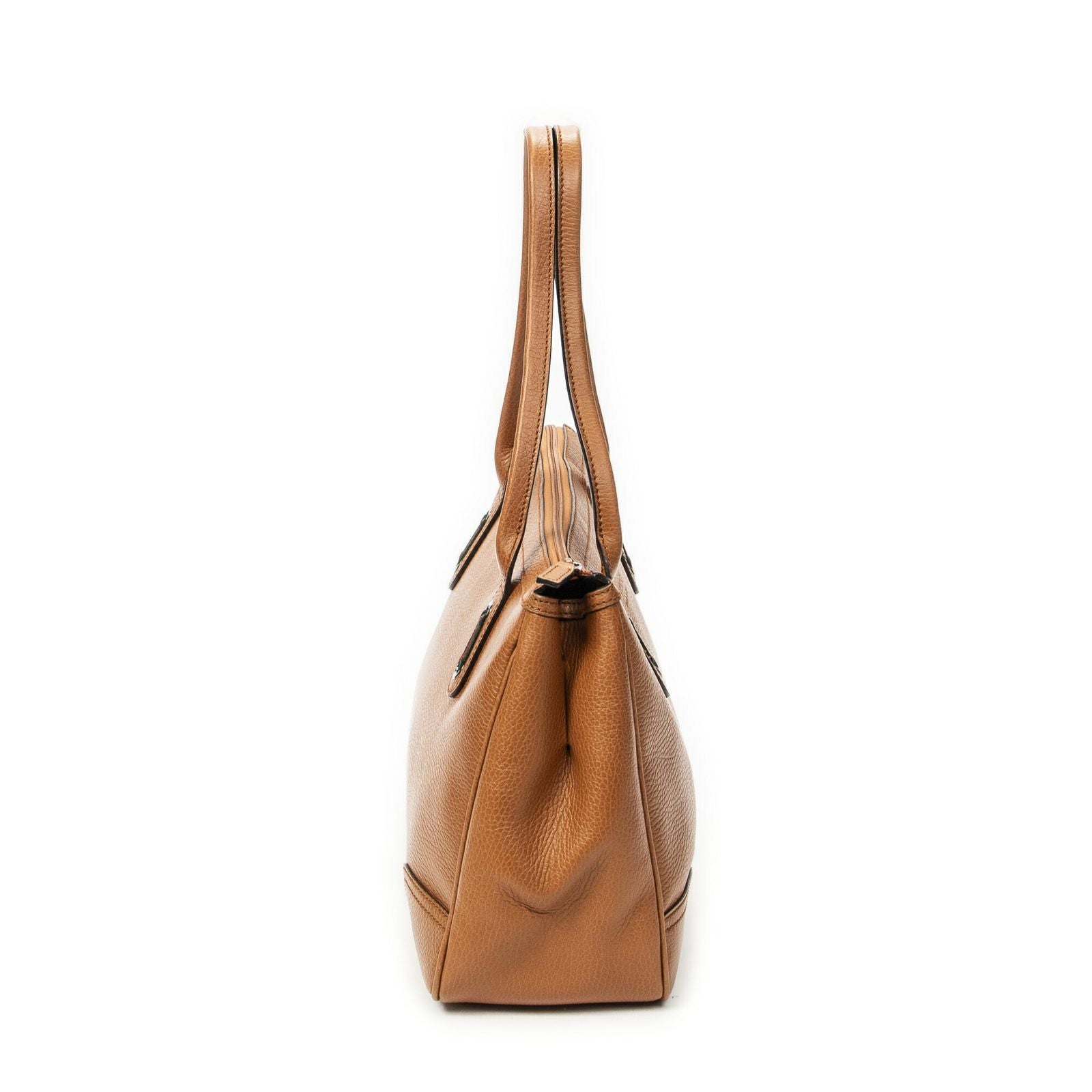Gucci Principe Tote Tan Gray Calfskin Leather