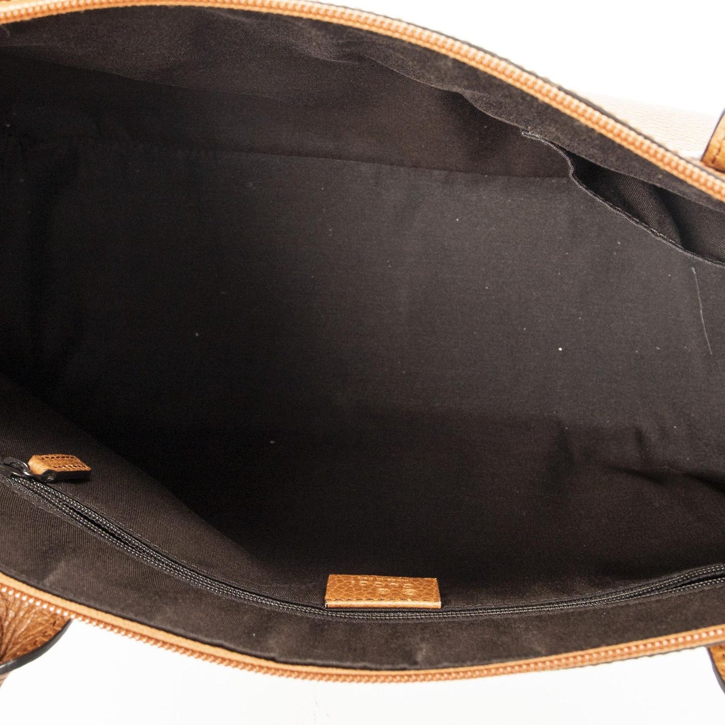 Gucci Principe Tote Tan Gray Calfskin Leather