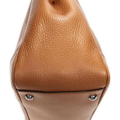 Gucci Principe Tote Tan Gray Calfskin Leather
