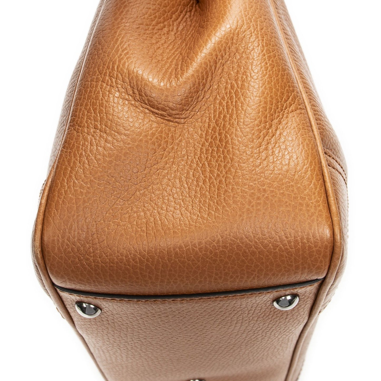 Gucci Principe Tote Tan Gray Calfskin Leather