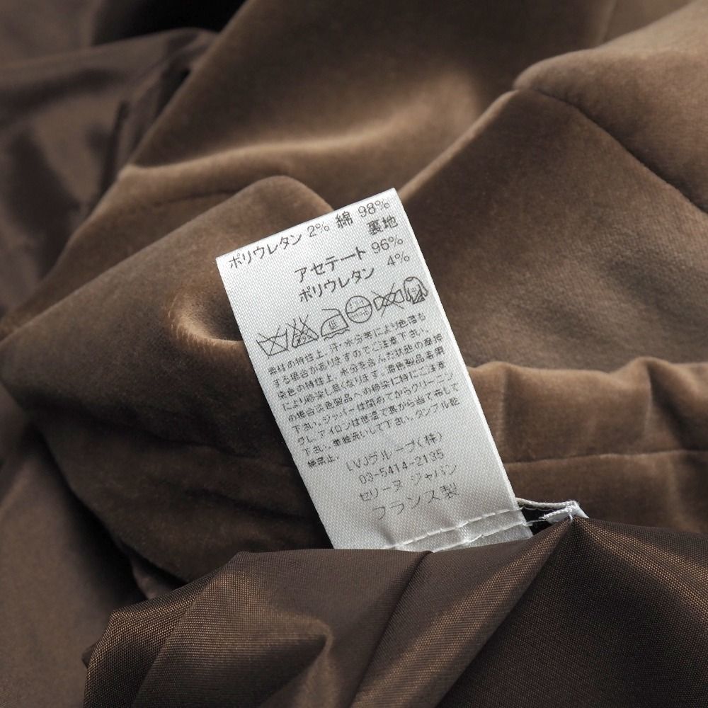 Celine Tailored Jacket 40 Velour Leather