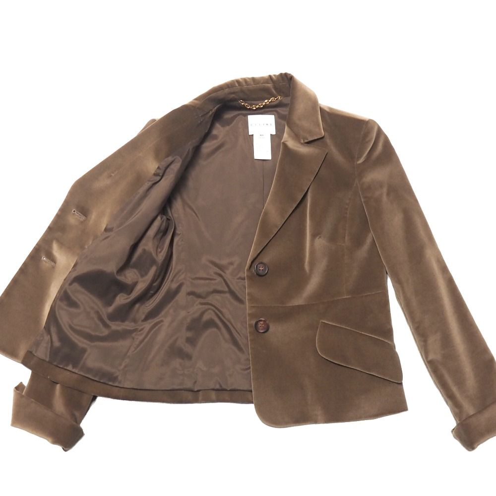 Celine Tailored Jacket 40 Velour Leather