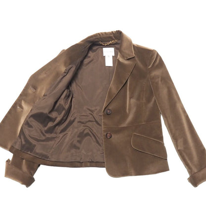 Celine Tailored Jacket 40 Velour Leather
