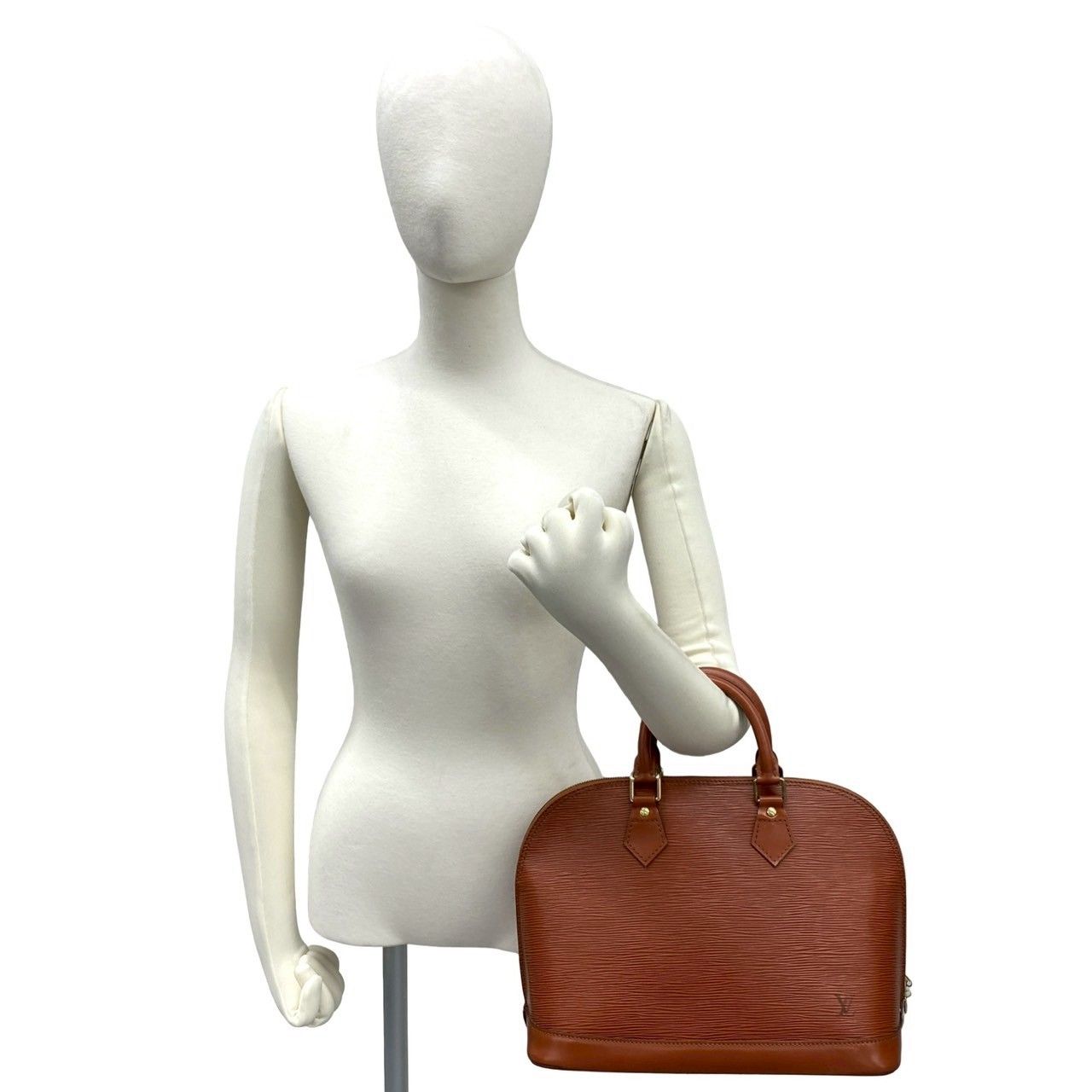 Louis Vuitton Vintage Alma Epi Leather Boston Bag Kenya Brown