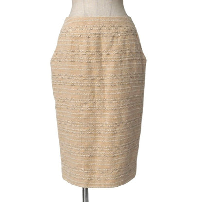 Chanel Vintage Skirt 38 Tweed Tight CC Logo Button