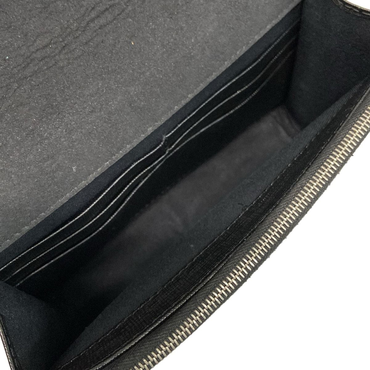 Fendi Wallet Carlito Black White Multi Chain Studs Leather Mink