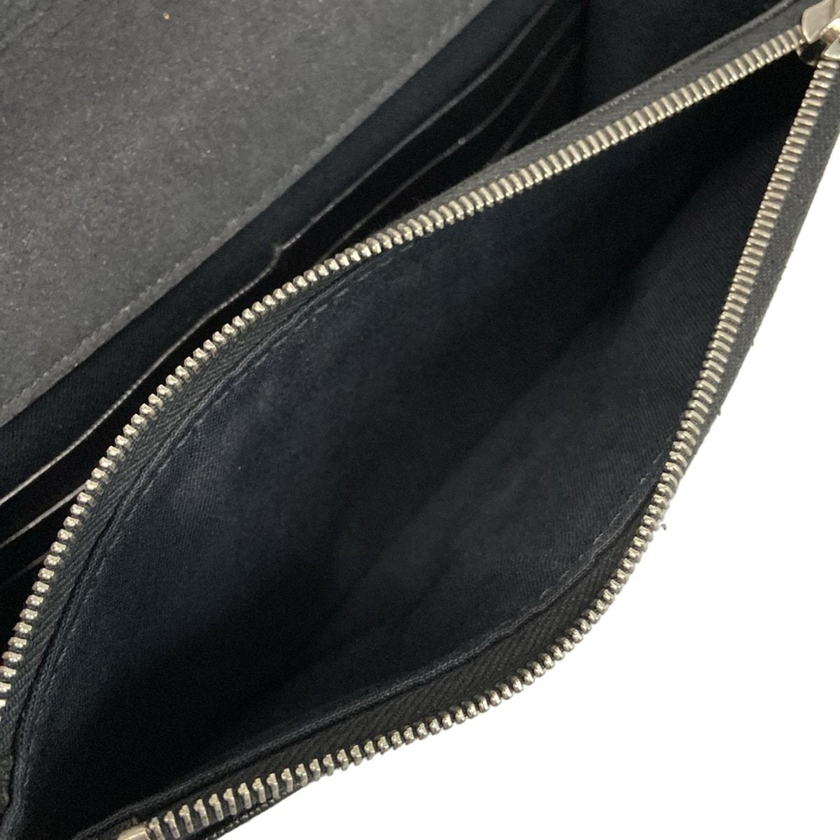 Fendi Wallet Carlito Black White Multi Chain Studs Leather Mink