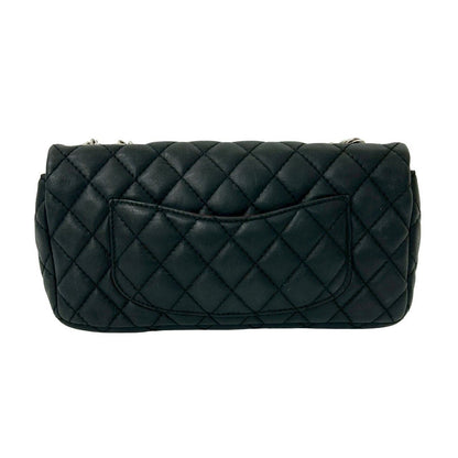 Chanel Card Quilted CC Logo Lambskin Chain Shoulder Bag Black