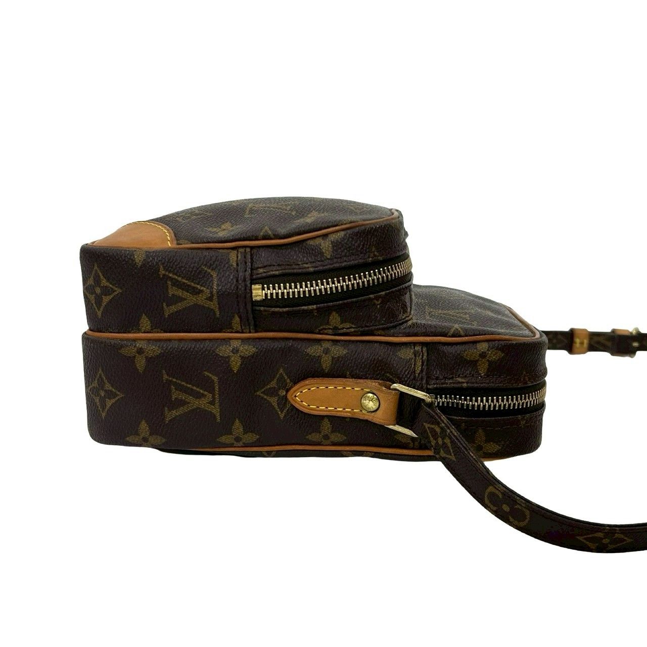 Louis Vuitton Vintage Amazon Monogram Leather Mini Shoulder Bag Pochette Brown