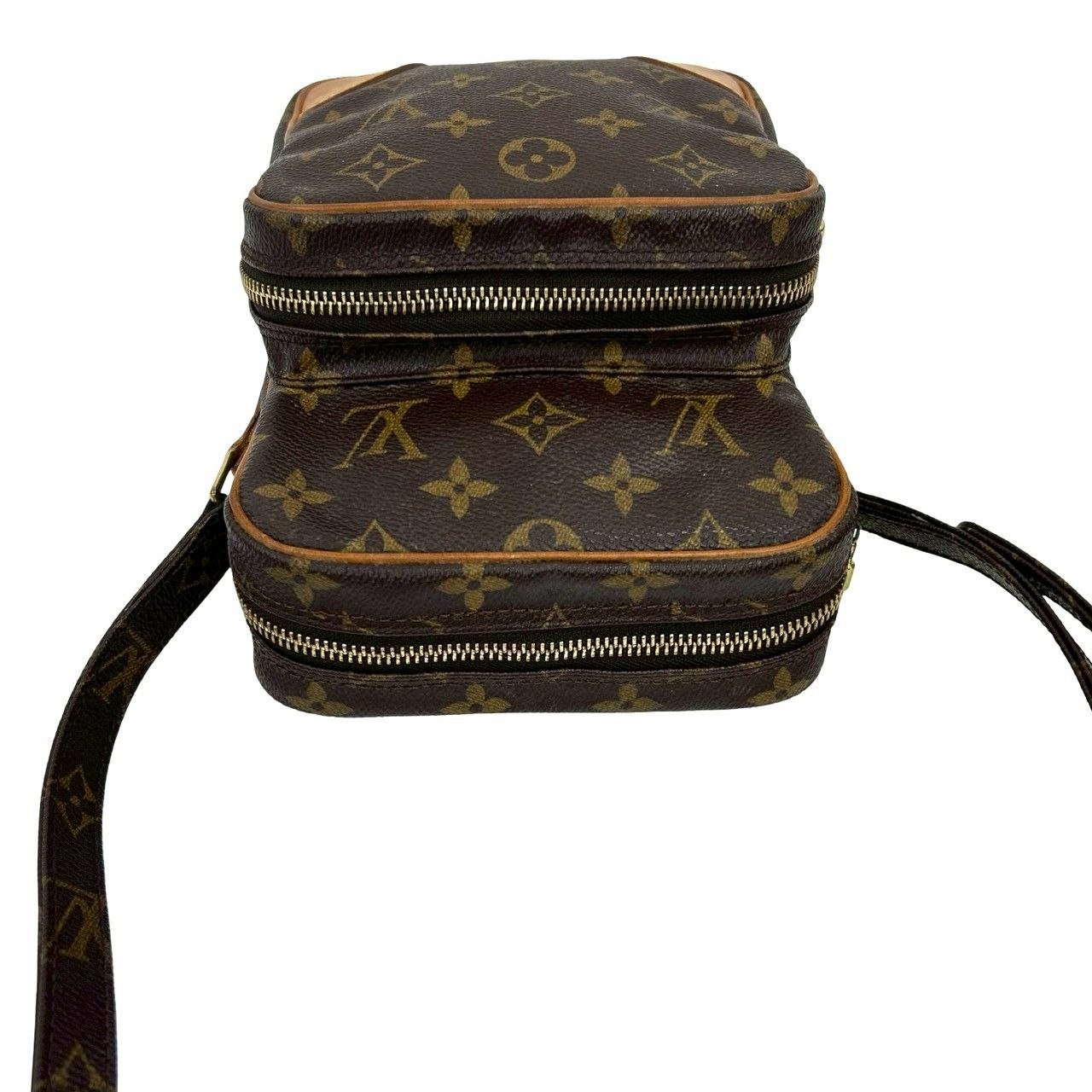 Louis Vuitton Vintage Amazon Monogram Leather Mini Shoulder Bag Pochette Brown