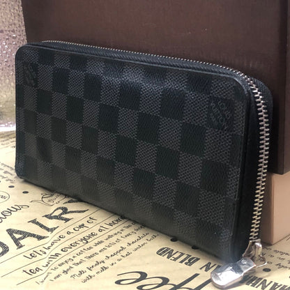 Louis Vuitton Wallet Damier Graphite Zippy Vertical Black