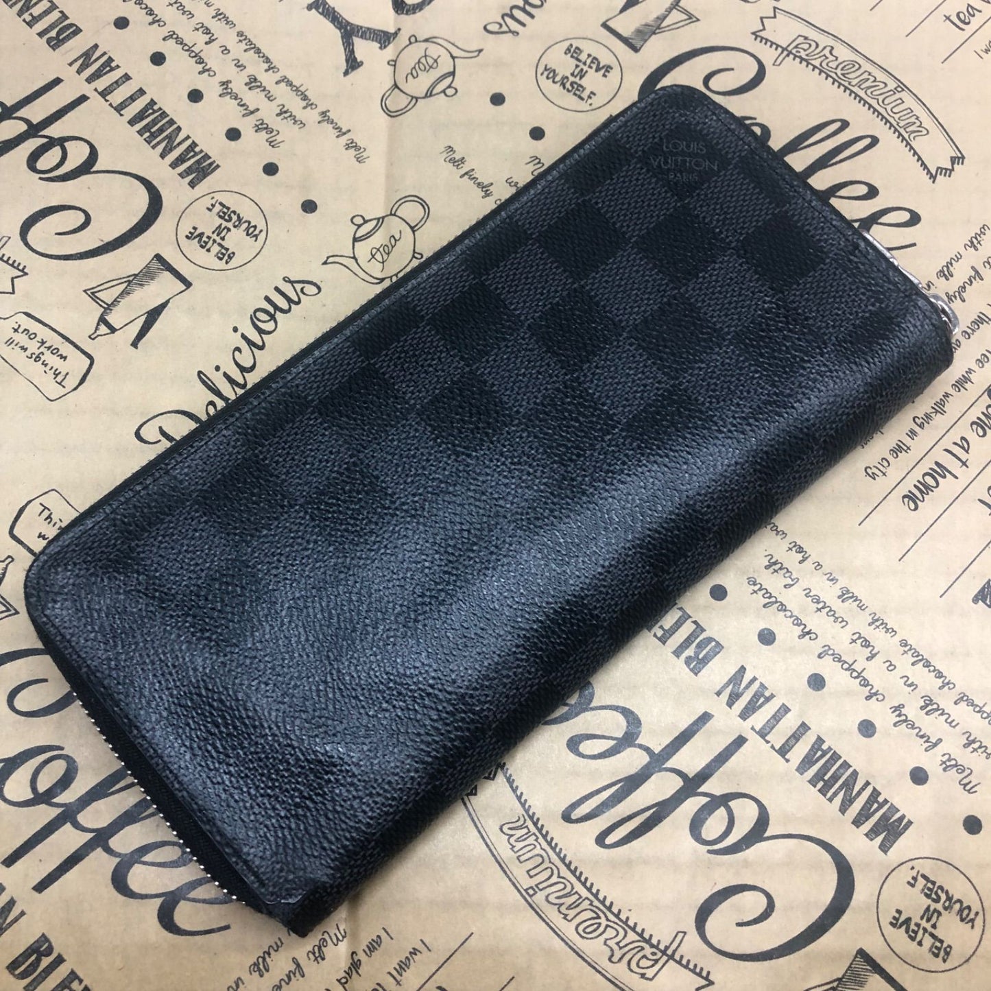 Louis Vuitton Wallet Damier Graphite Zippy Vertical Black — view 2