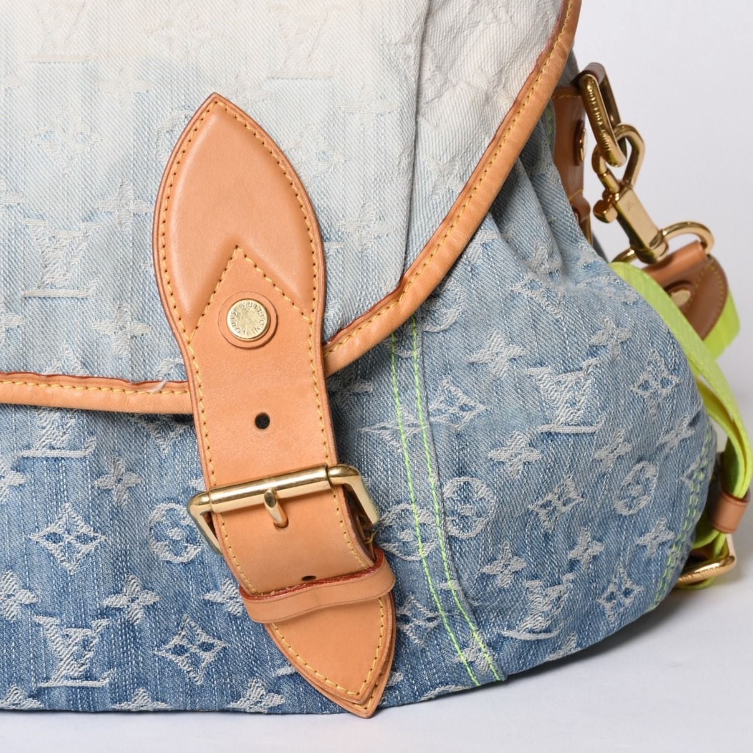Louis Vuitton Denim Sunrise Shoulder Bag Blue Gradation — view 5