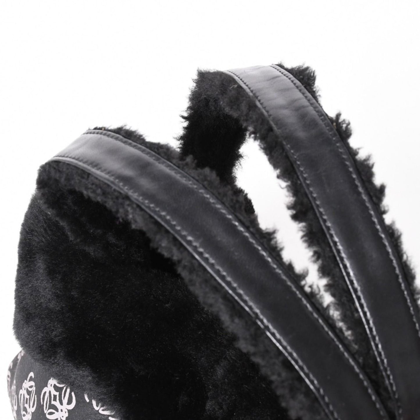 Loewe Handbag Anagram Black Shearling Leather Silver — view 4