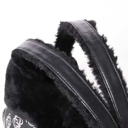 Loewe Handbag Anagram Black Shearling Leather Silver — view 4