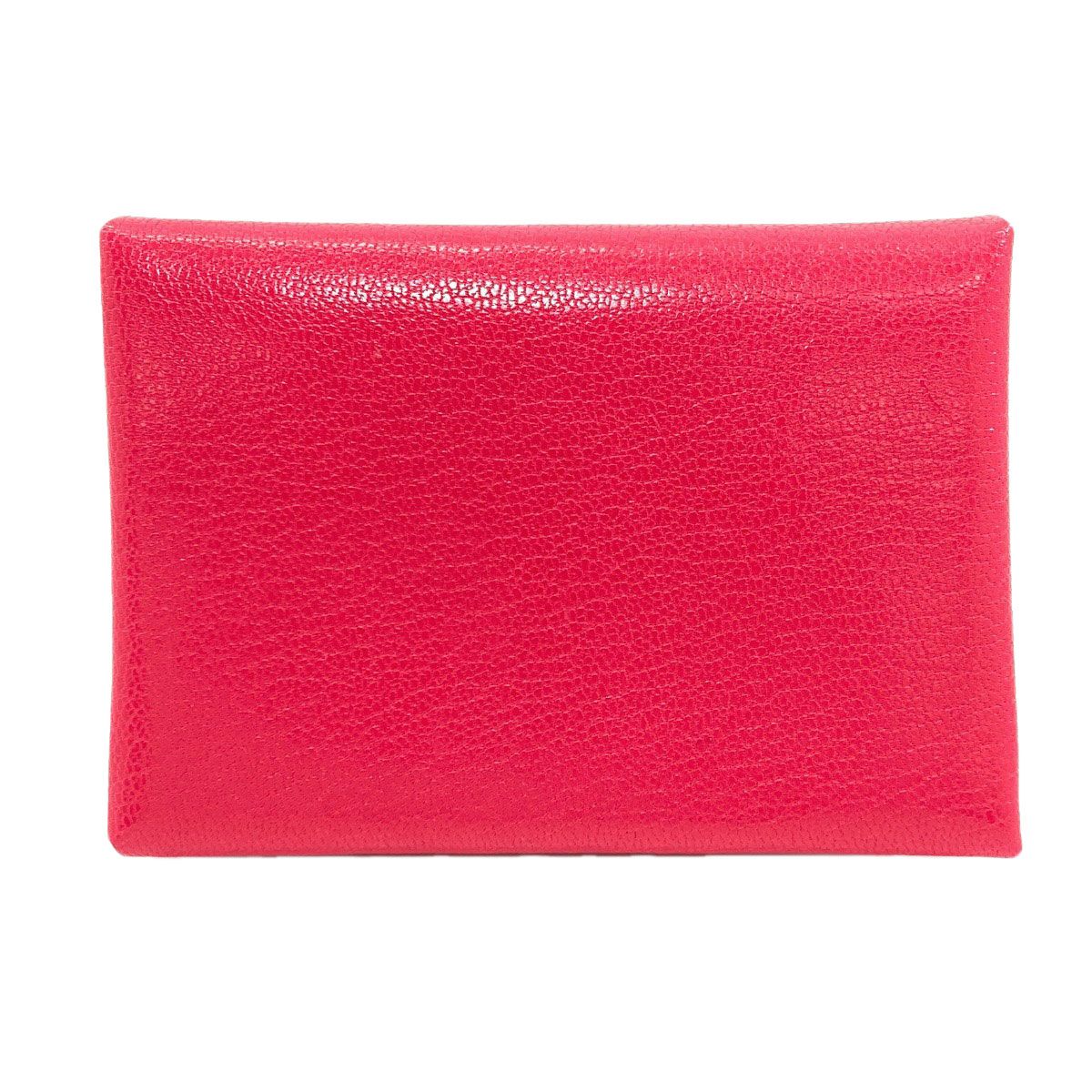 Hermes Calvi Duo Rose Silver Card Case Chevre