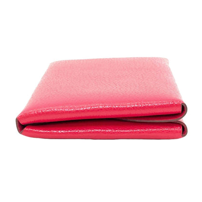 Hermes Calvi Duo Rose Silver Card Case Chevre Sham Kira