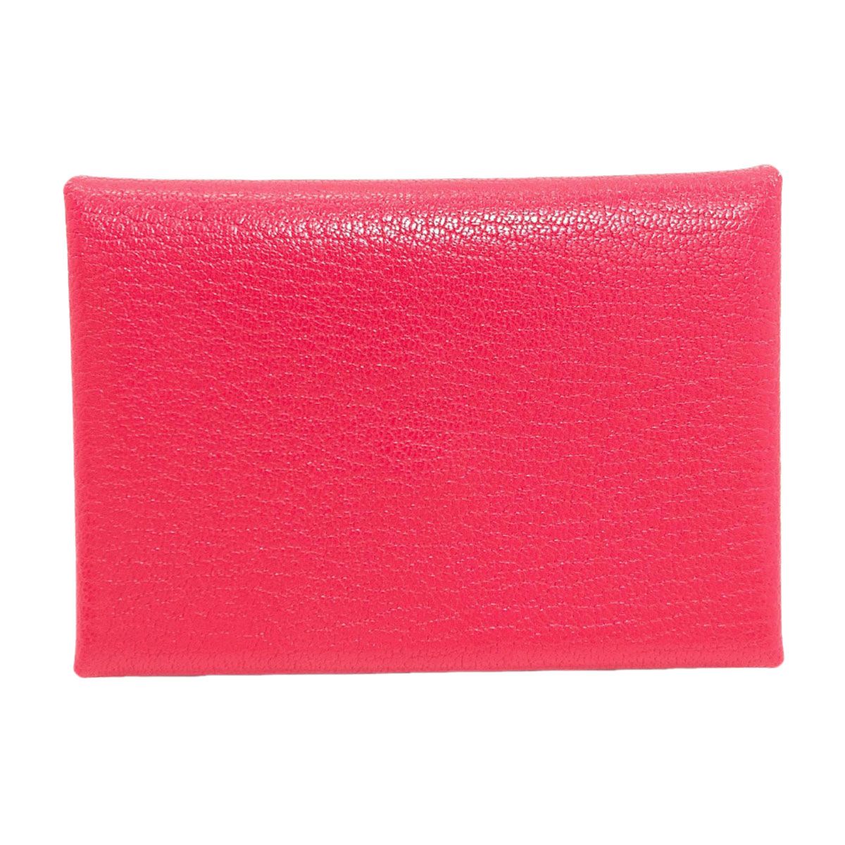 Hermes Calvi Duo Rose Silver Card Case Chevre