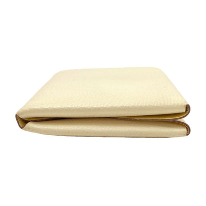 Hermes Calvi Duo Verso Nata Jaune Poussin Silver Card Case Epsom
