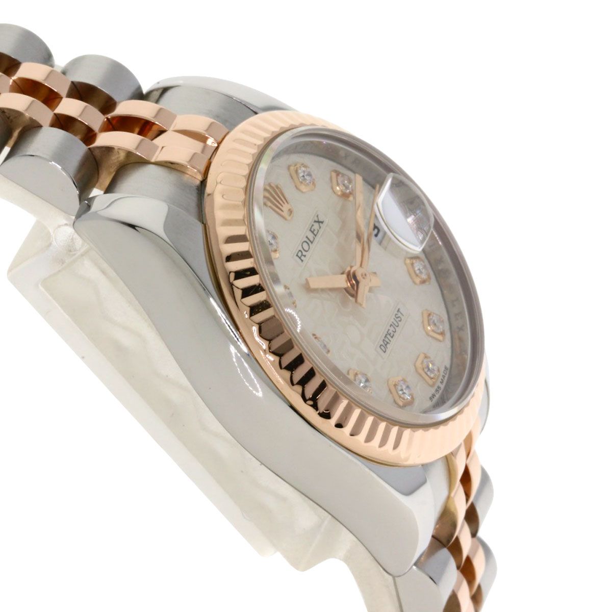 Rolex Datejust Diamond Watch SS Pink Gold 18k