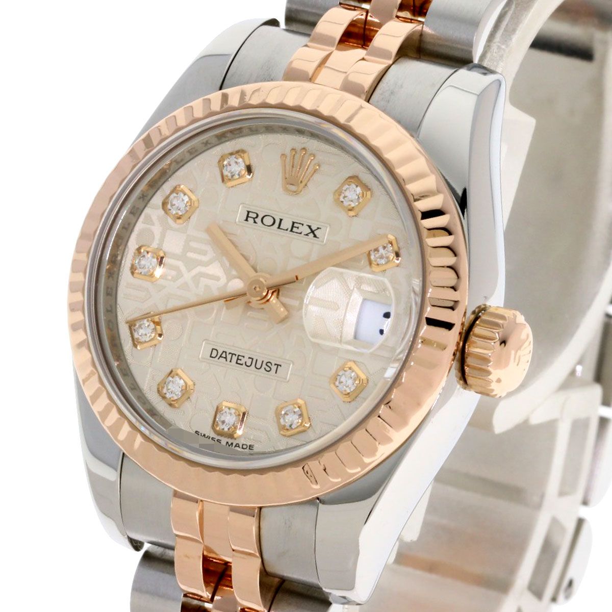 Rolex Datejust Diamond Watch SS Pink Gold 18k
