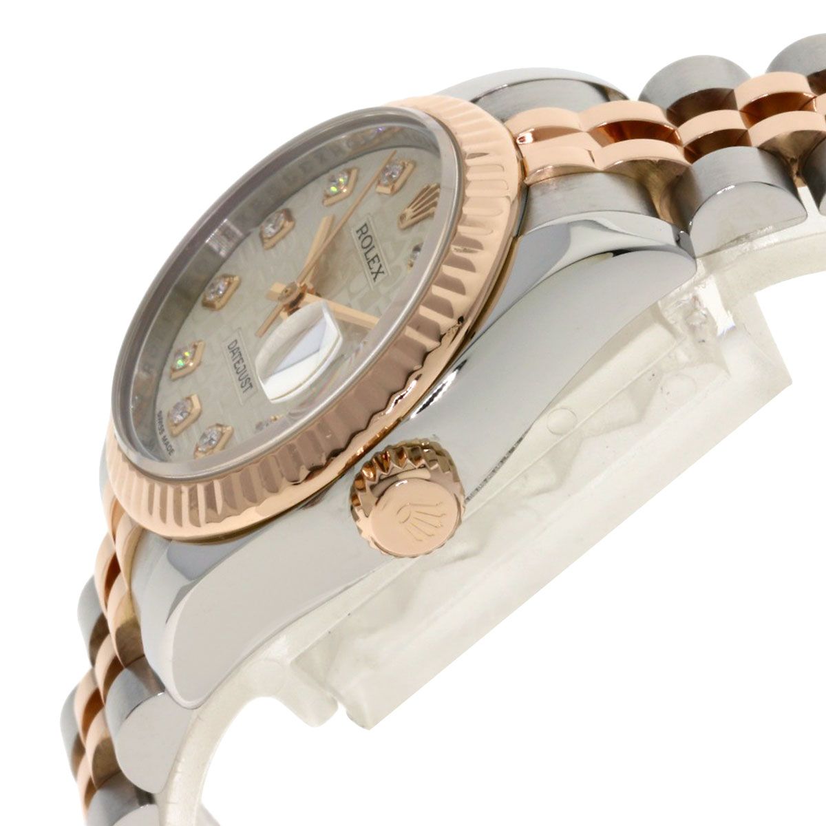 Rolex Datejust Diamond Watch SS Pink Gold 18k