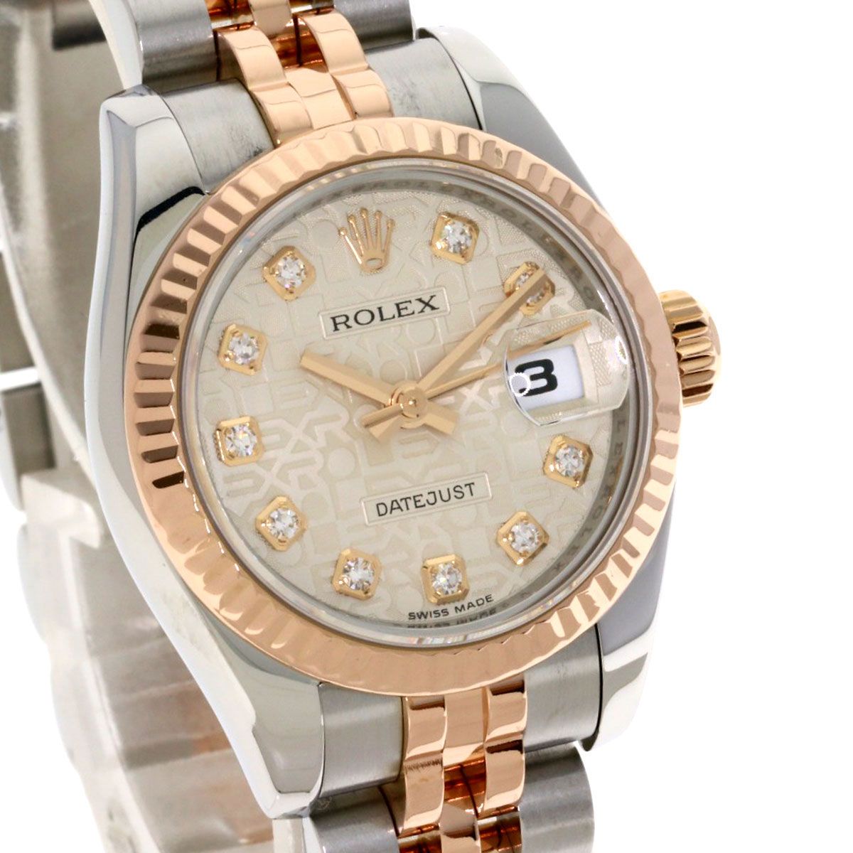 Rolex Datejust Diamond Watch SS Pink Gold 18k