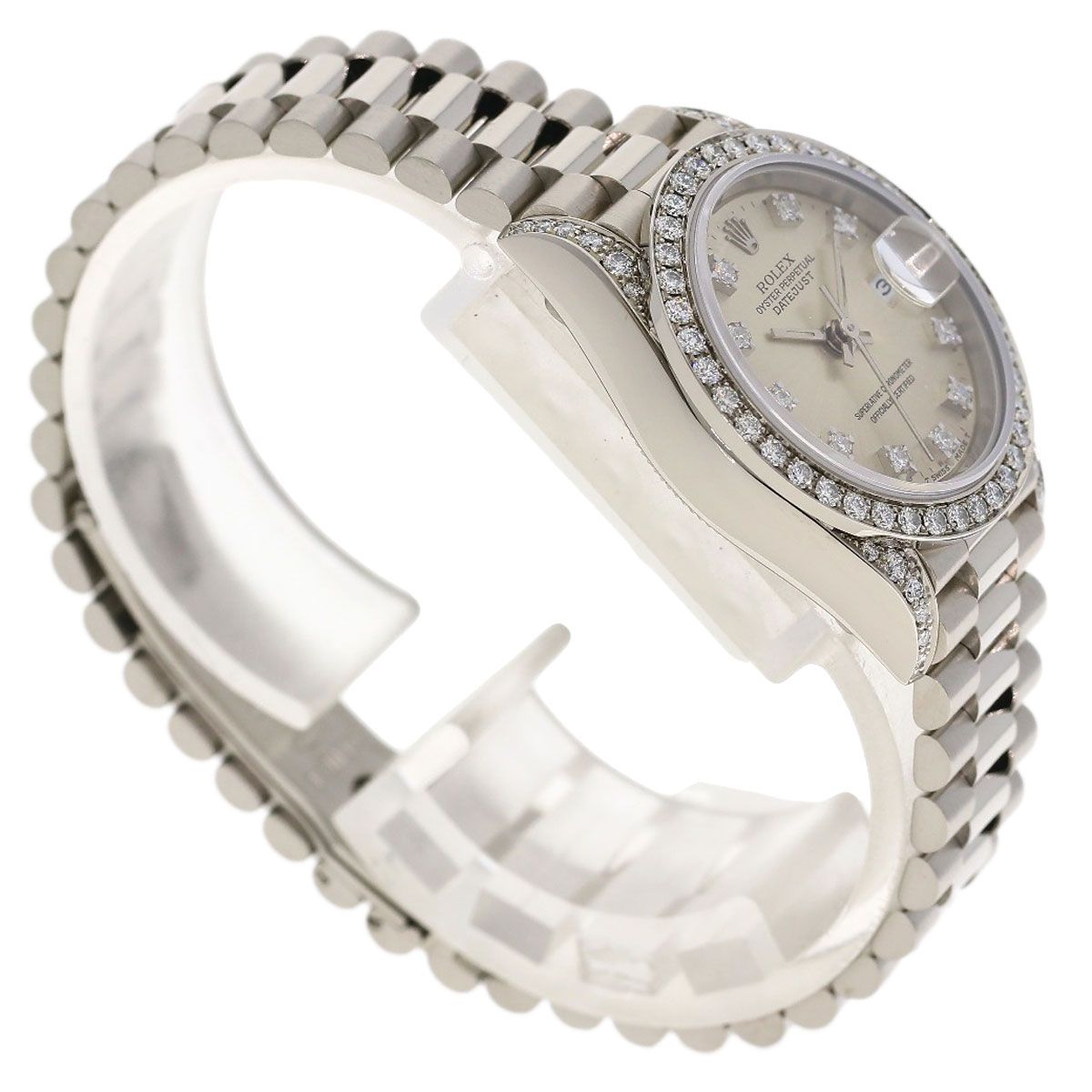 Rolex Datejust Diamond Watch 18k White Gold