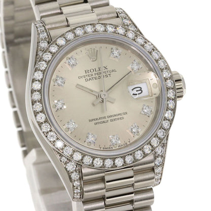 Rolex Datejust Diamond Watch 18k White Gold