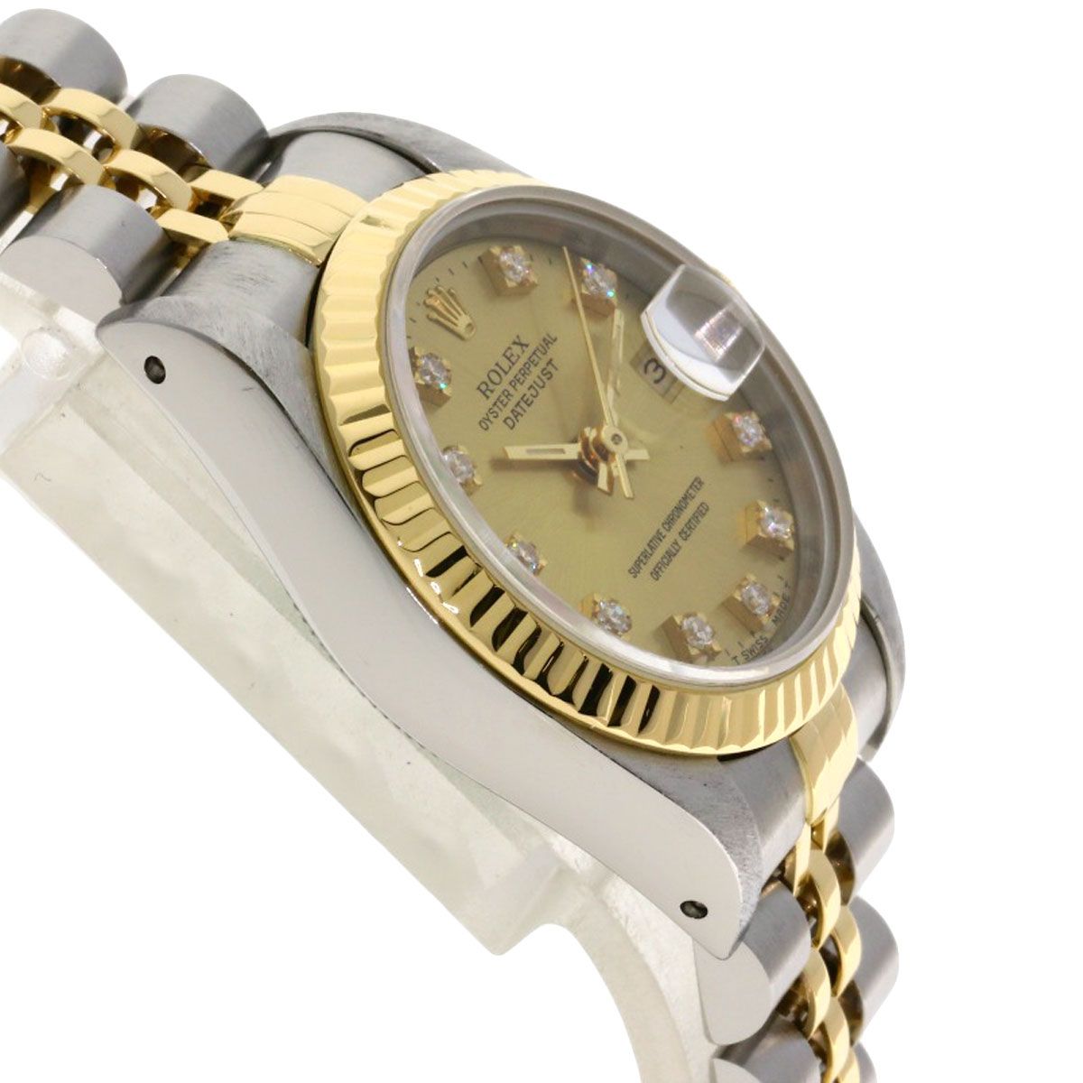 Rolex Datejust Diamond Watch SS Yellow Gold 18k