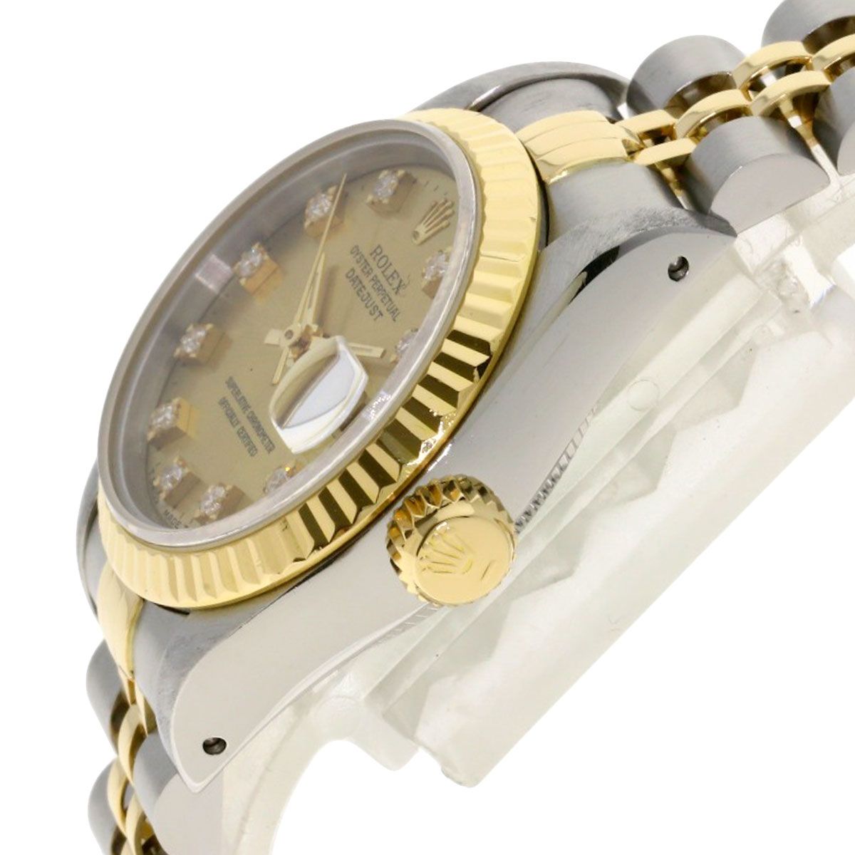 Rolex Datejust Diamond Watch SS Yellow Gold 18k