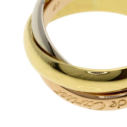Cartier Trinity 48 Ring 18k Yellow Gold 18k White Pink