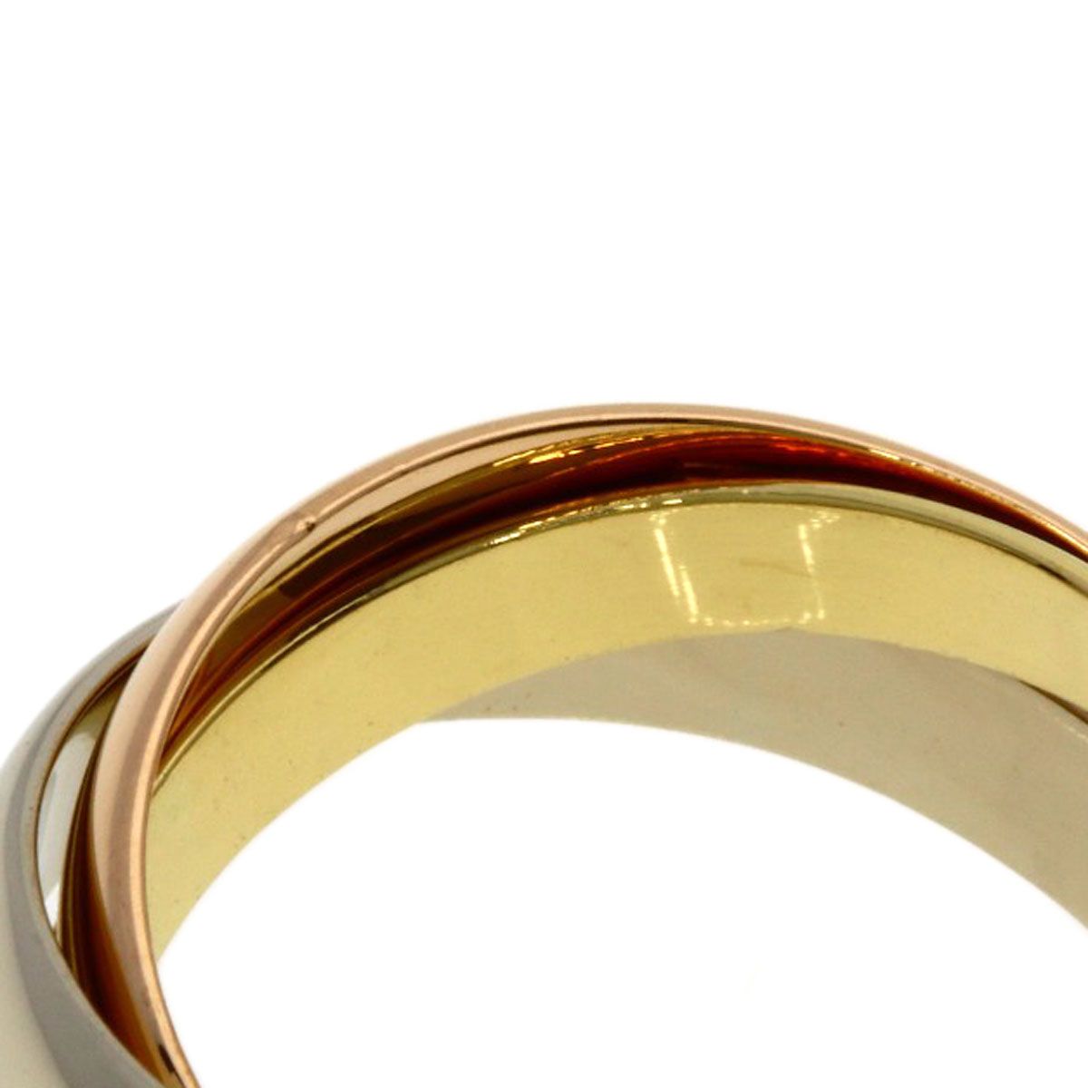 Cartier Trinity 50 Ring 18k Yellow Gold 18k White Pink