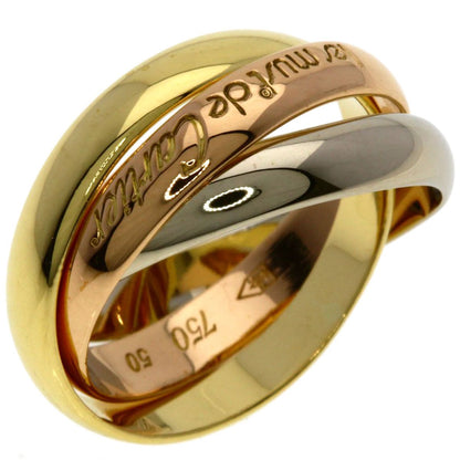 Cartier Trinity 50 Ring 18k Yellow Gold 18k White Pink