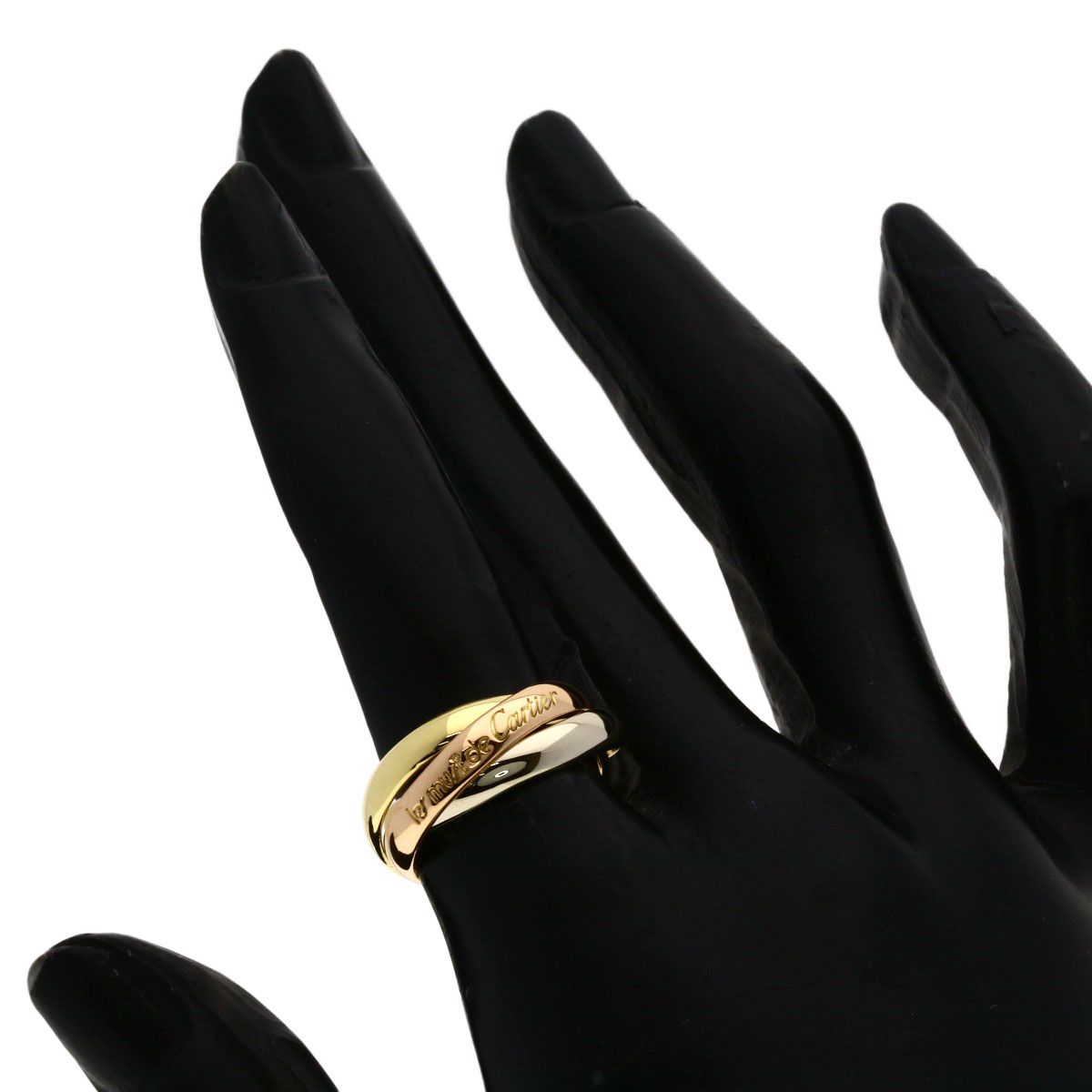 Cartier Trinity 50 Ring 18k Yellow Gold 18k White Pink