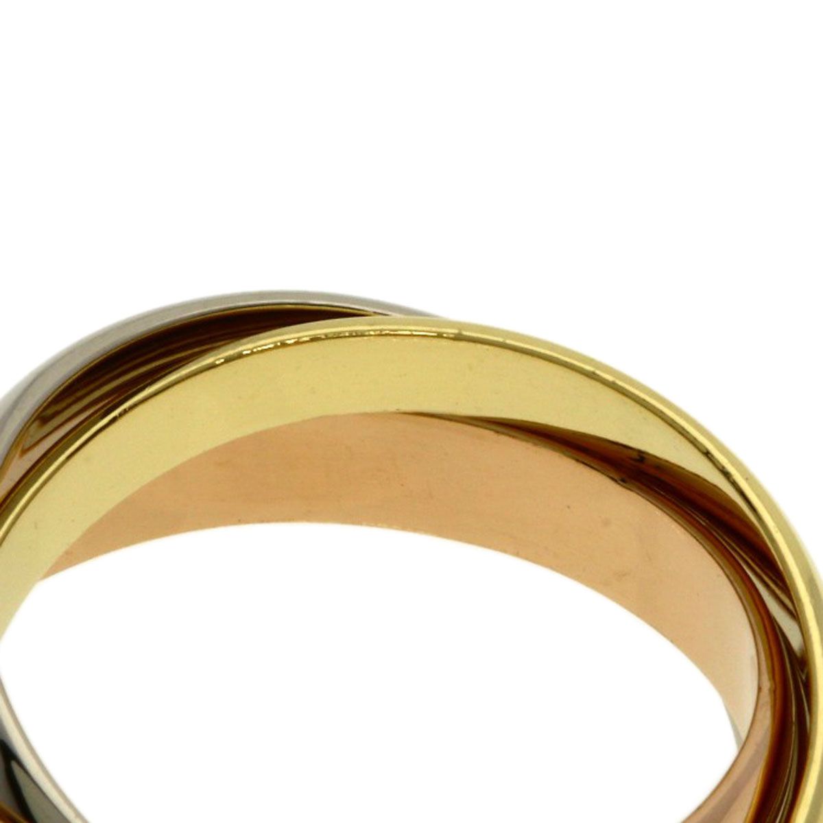 Cartier Trinity 50 Ring 18k Yellow Gold 18k White Pink