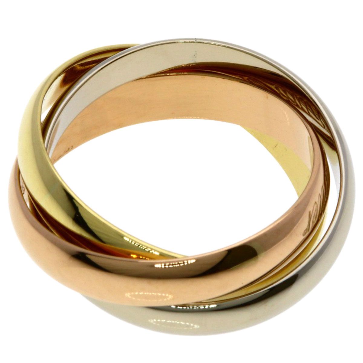 Cartier Trinity 49 Ring 18k Yellow Gold 18k White Pink