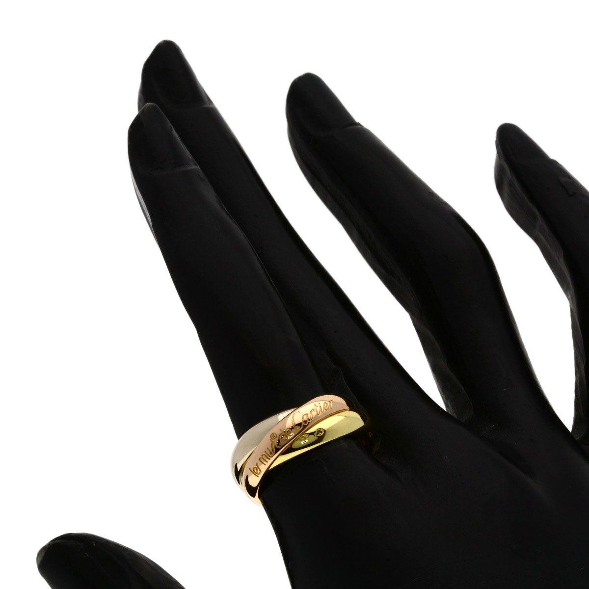 Cartier Trinity 50 Ring 18k Yellow Gold 18k White Pink