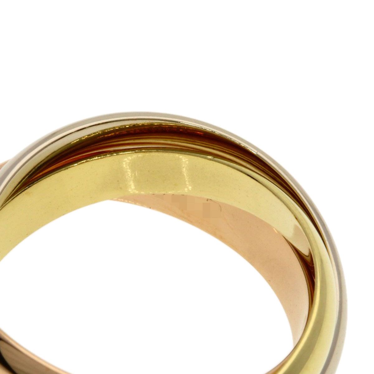 Cartier Trinity 50 Ring 18k Yellow Gold 18k White Pink