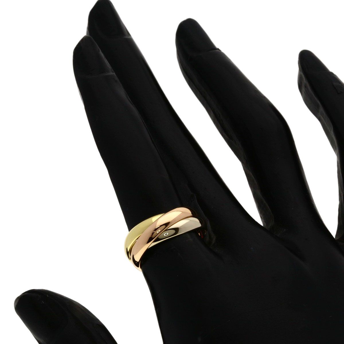 Cartier Trinity 49 Ring 18k Yellow Gold 18k White Pink